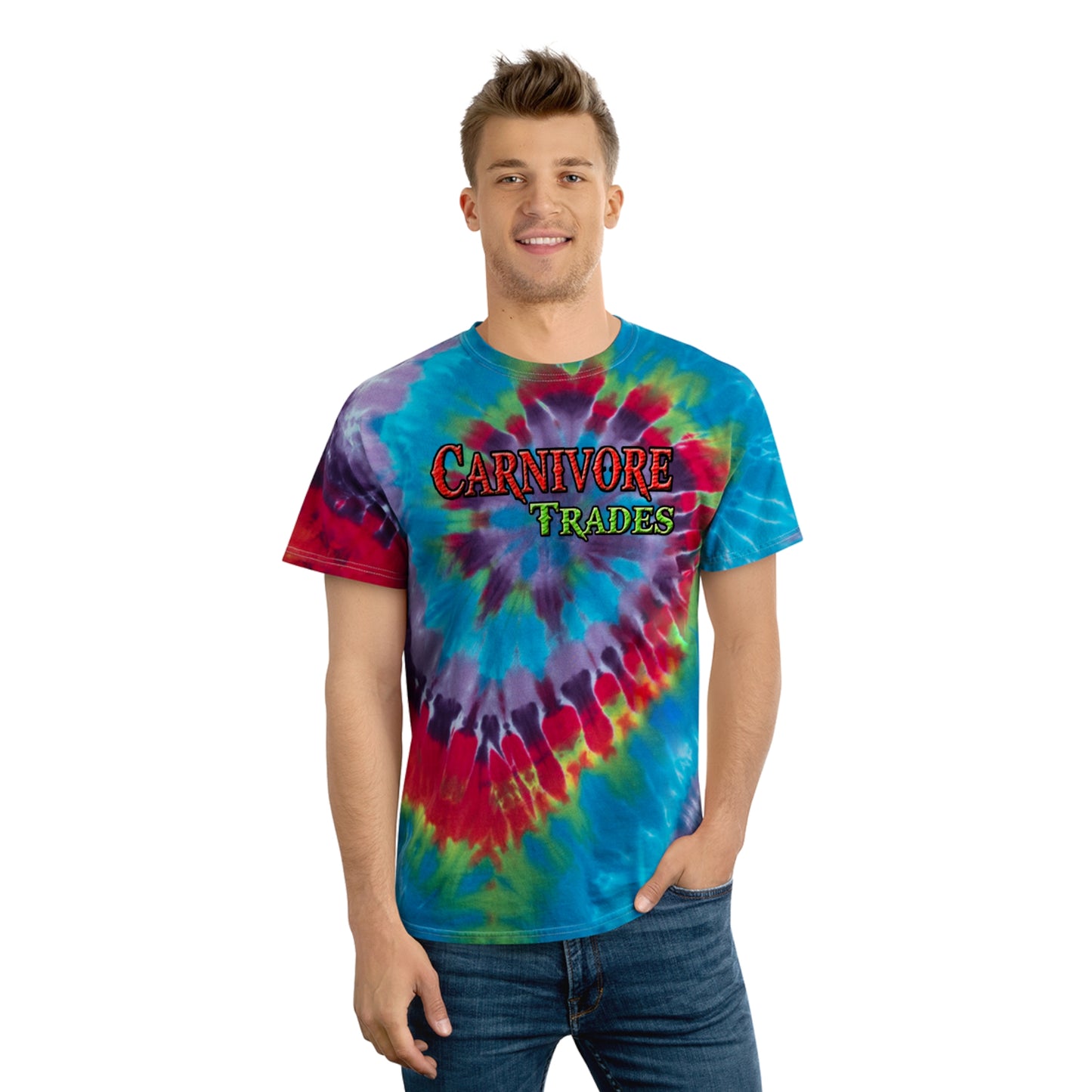 Carnivore Trades Unisex Tie-Dye Tee, Spiral