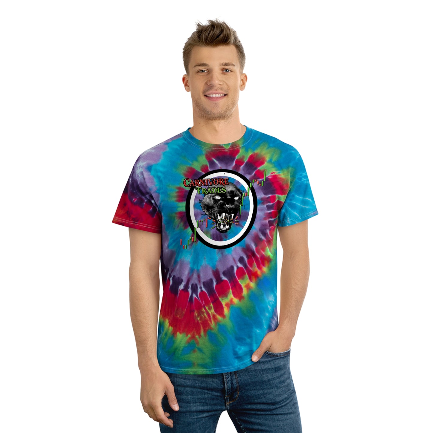 C.A.T. Logo Unisex Tie-Dye Tee, Spiral